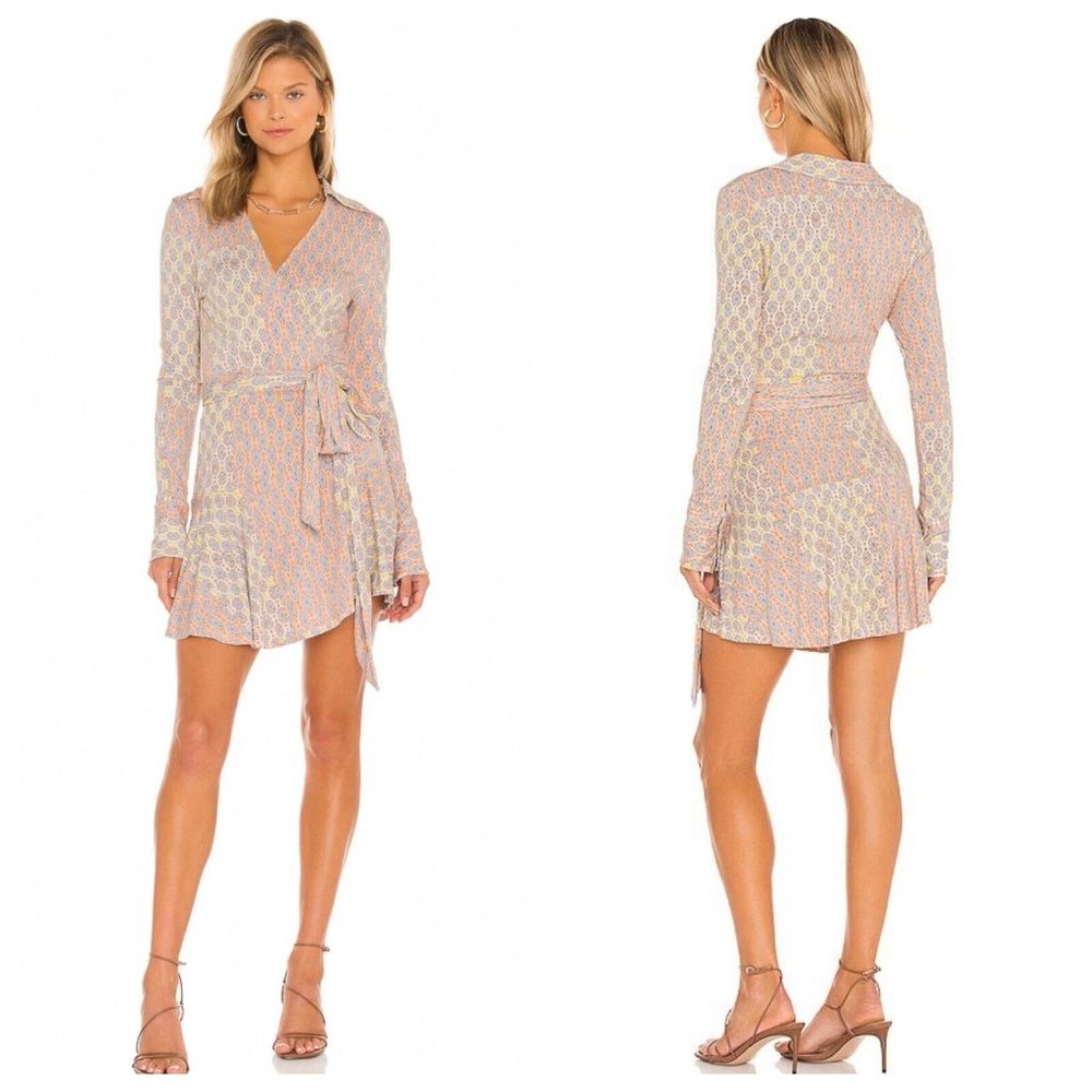 FREE PEOPLE Rhetta Wrap Dress in Ivory NWT - Picture 2 of 7